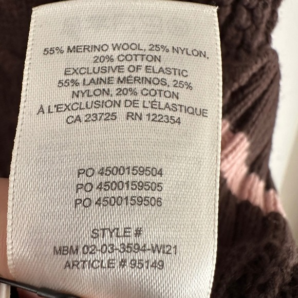 Aritzia Sunday Best Cable Knit V Neck Sweater Vest Brown Pink‎ Merino Wool 2XS - Picture 5 of 7